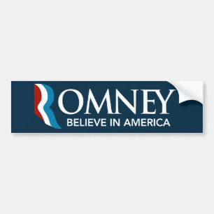 Mitt Romney glauben an Amerika-Autoaufkleber-Blau Autoaufkleber
