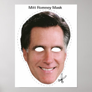 Mitt Romney Halloween Mask Poster