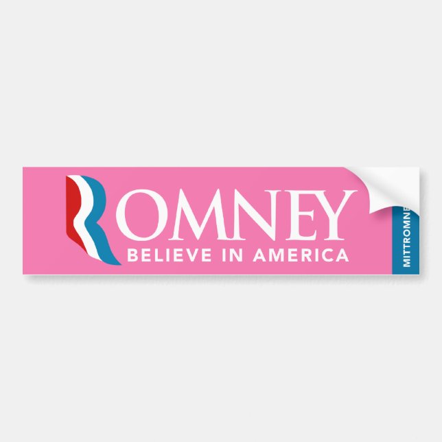 Mitt Romney Logo glauben an Amerika-Autoaufkleber Autoaufkleber (Vorne)