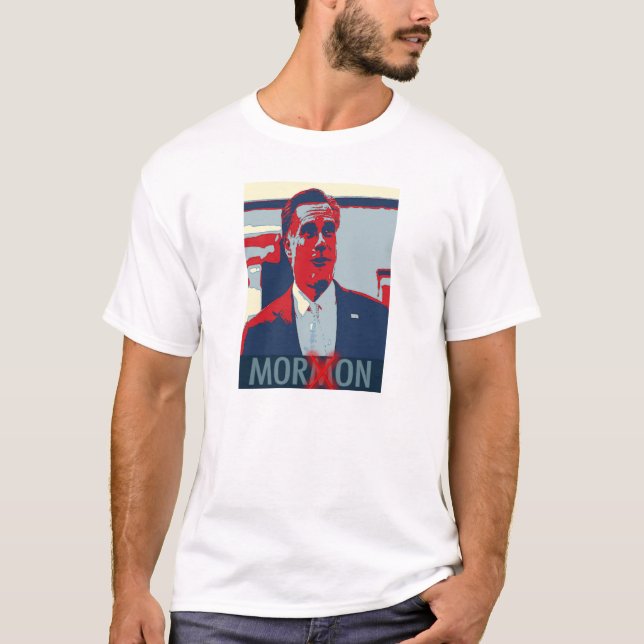 Mitt Romney mormonischer Idiot-T - Shirt (Vorderseite)