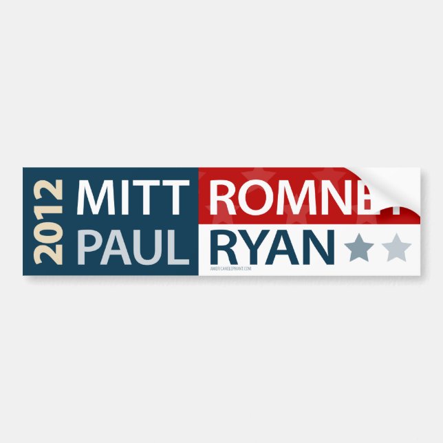 Mitt Romney Paul Ryan Autoaufkleber (Vorne)