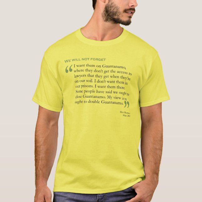 Mitt Romney Quote T - Shirt (Vorderseite)