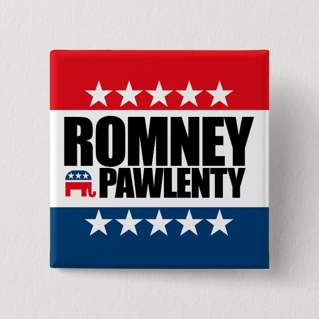 Mitt Romney Tim Pawlenty 2012 Button (Vorderseite)