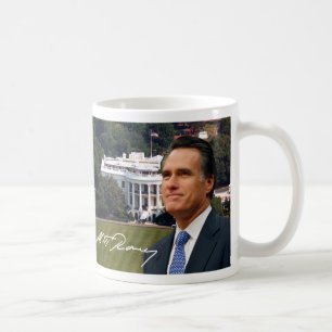 Mitt Romney u. das Weiße Haus Tasse