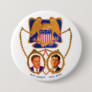 Mitt Romney u. Paul Ryan für 2012 Button