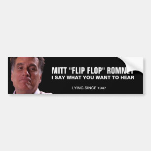 Mitt Romney - umgedrehte Flopper Autoaufkleber