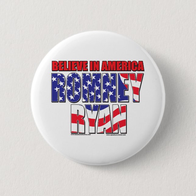 Mitt Romney und Paul Ryan Button (Vorderseite)