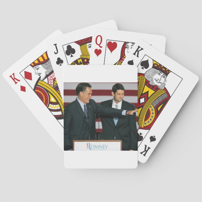 Mitt Romney und Paul Ryan Spielkarten (Rückseite)