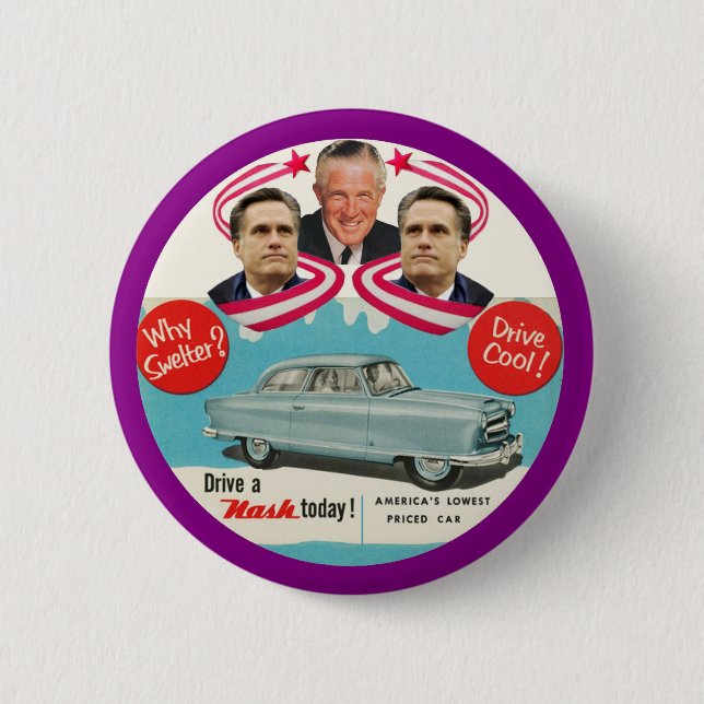 Mitt u. George Romney Button (Vorderseite)