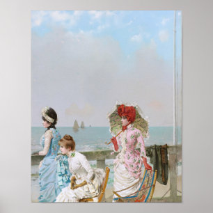 Mittag am Meer von Vittorio Matteo Corcos Poster