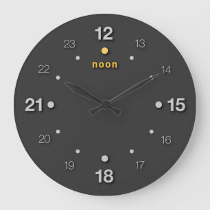 Mittag Große Wanduhr