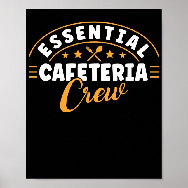 Mittag Lady Essential Cafeteria Crew Lunch Lady Poster (Vorne)
