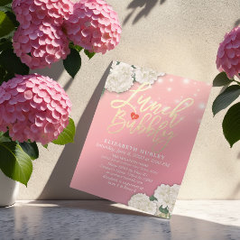 Mittag- und Brautparty-Blume mit String Lights Einladung
