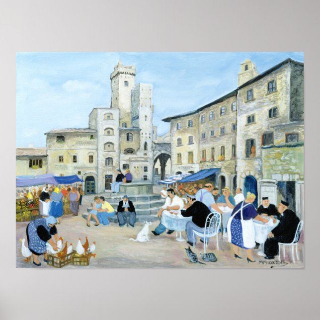 Mittagessen am Marktplatz Poster (Vorne)