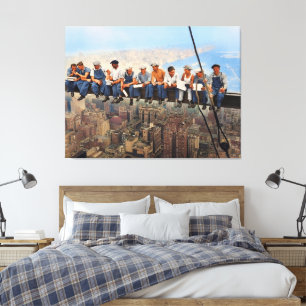 Mittagessen am Wolkenkratzer Neugeordnet 1932 Leinwanddruck