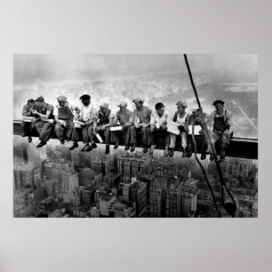 Mittagessen auf einem Wolkenkratzer 1932 NYC Eisen Poster
