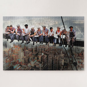 Mittagessen auf einem Wolkenkratzer C1932 Color Re Puzzle