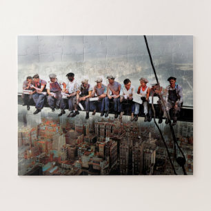 Mittagessen auf einem Wolkenkratzer C1932 Color Re Puzzle