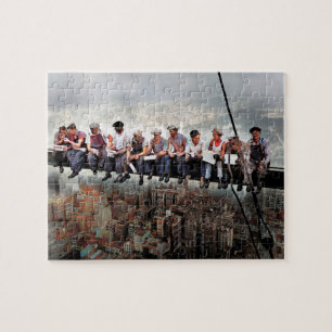 Mittagessen auf einem Wolkenkratzer C1932 Color Re Puzzle