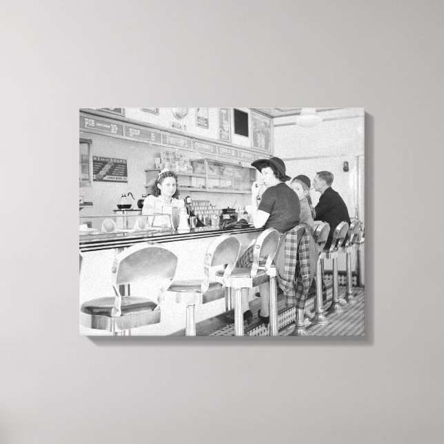 Mittagessen Counter, 1941 Leinwanddruck (Vorderseite)