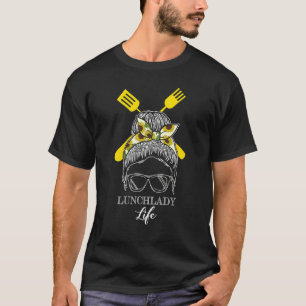 Mittagessen-Dame Unordentliche Frau Bund Mittagess T-Shirt