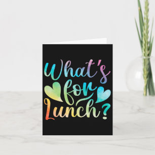 Mittagessen-Dame Was gibt's zum Mittagessen Schulc Karte