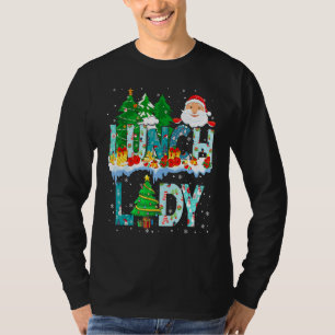 Mittagessen-Dame Weihnachtsbaum Santa passend Xmas T-Shirt