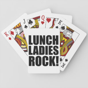 Mittagessen-Damen-Felsen Spielkarten