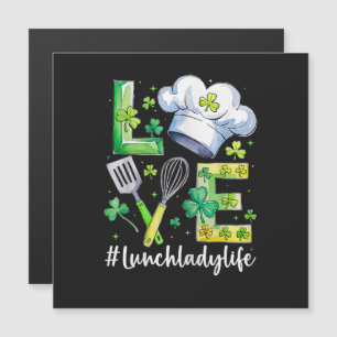 Mittagessen Damen Leben Glücklicher St. Patricks T Magnetkarte