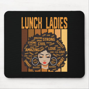 Mittagessen Damen Mächtiger Schwarzer Monat der Ge Mousepad