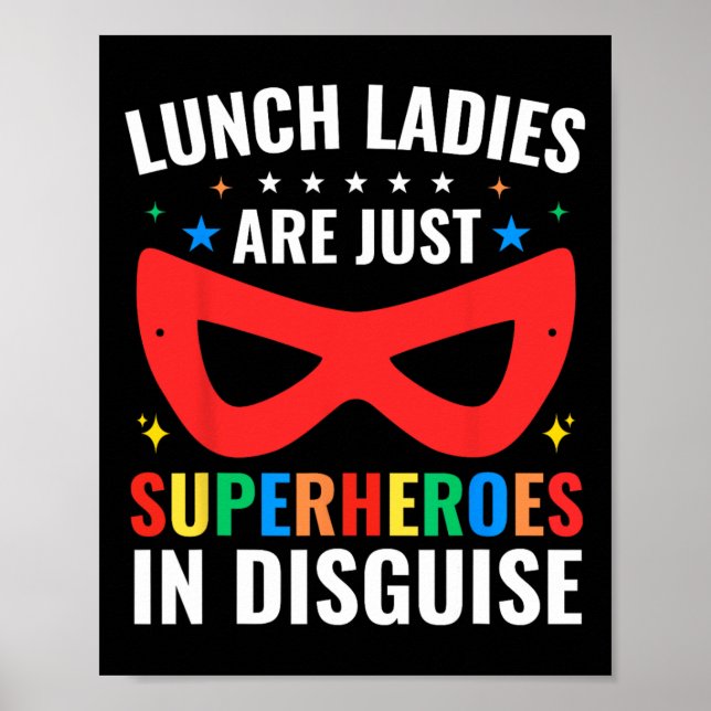 Mittagessen-Damen sind einfach Superhelden im Cafe Poster (Vorne)