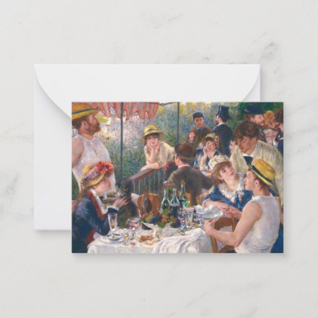 Mittagessen des Party, 1880 von Renoir Mitteilungskarte (Vorderseite)