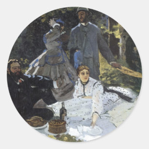 Mittagessen im Gras Runder Aufkleber