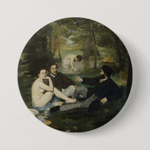 Mittagessen im Gras von Edouard Manet Button