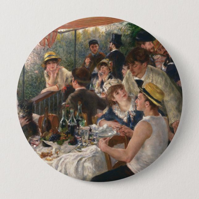 Mittagessen im Party - Auguste Renoir Button (Vorderseite)