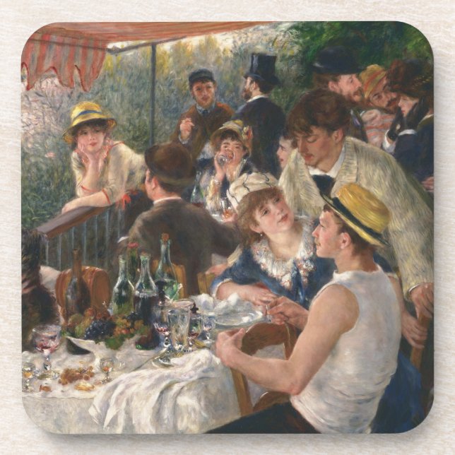 Mittagessen im Party - Auguste Renoir Getränkeuntersetzer (Vorderseite)