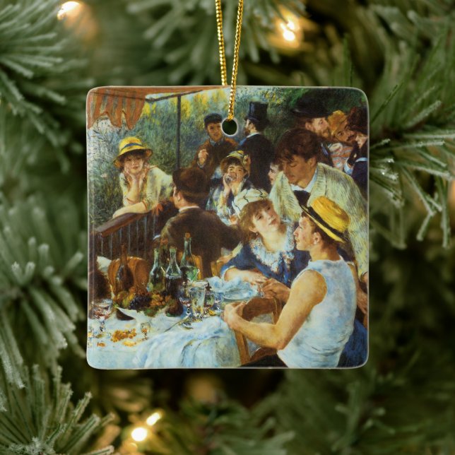 Mittagessen im Party von Pierre Renoir Keramikornament (Baum)