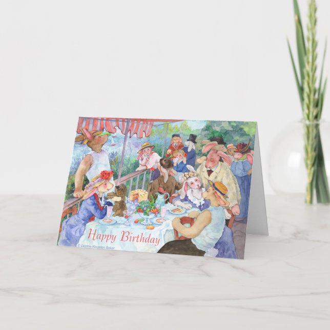 Mittagessen im sonnigen Party Karte (Vorderseite)