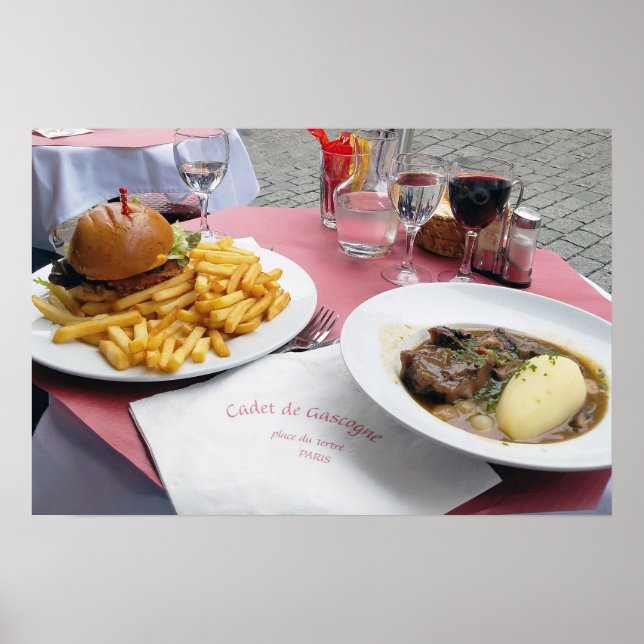 Mittagessen in Paris-Frankreich-Poster Poster (Vorne)