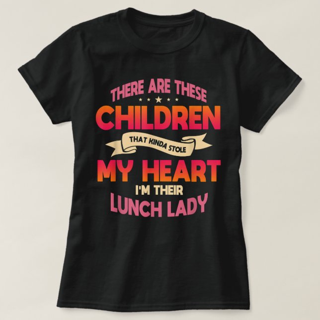 Mittagessen Lady Cafeteria Crew  Schulküche T-Shirt (Design vorne)