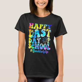 Mittagessen Lady Happy Letzten Tag der Schule Cafe T-Shirt