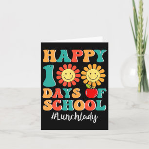 Mittagessen Lady Life glücklich 100. Tag der Schul Karte
