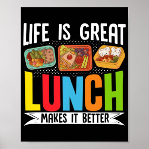 Mittagessen Lady Life ist großartig Mittagessen ma Poster
