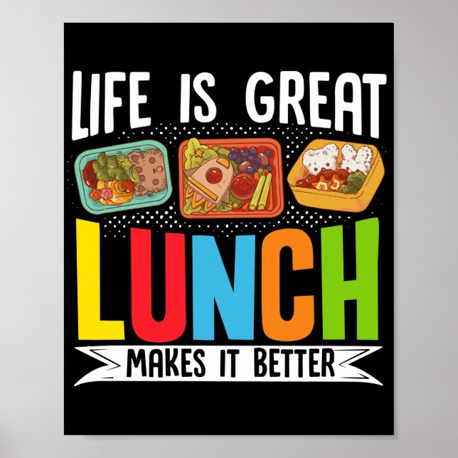 Mittagessen Lady Life ist großartig Mittagessen ma Poster (Vorne)