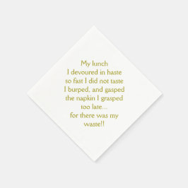 Mittagessen Limerick Serviette