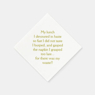 Mittagessen Limerick Serviette