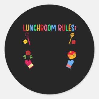 Mittagessen Lunch Lady School Cafeteria Worker Runder Aufkleber