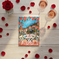 Mittagessen mit Blick auf Jubiläum Land Gouache