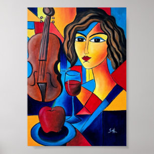 Mittagessen mit Farben Poster