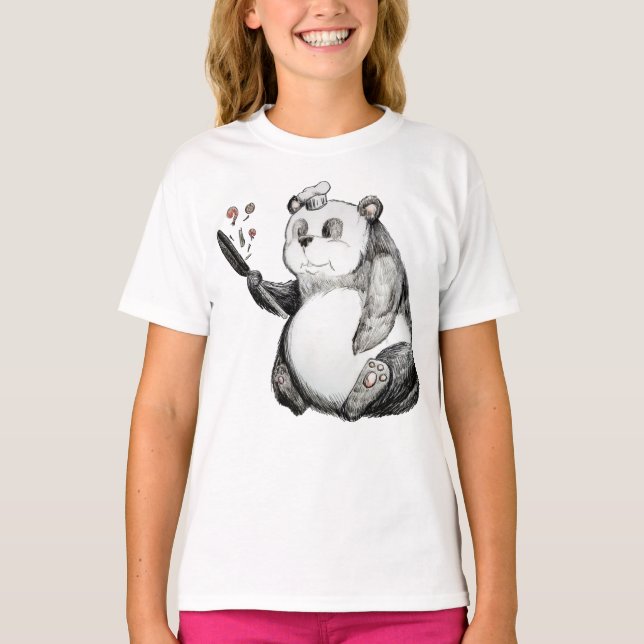 Mittagessen Panda T - Shirt (Vorderseite)